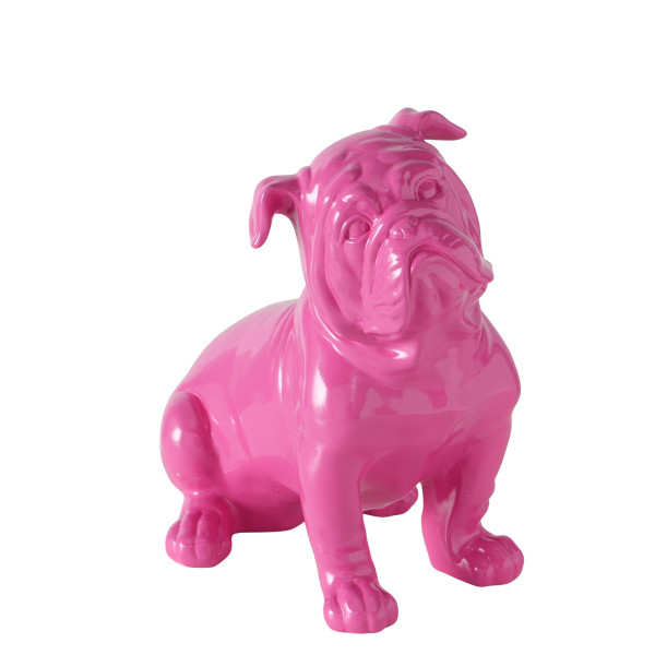 Dekofigur BULLY pink in pink aus Kunstharz