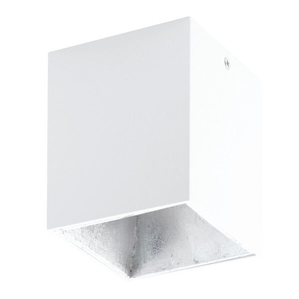 Deckenleuchte POLASSO in weiß/silber aus Alu