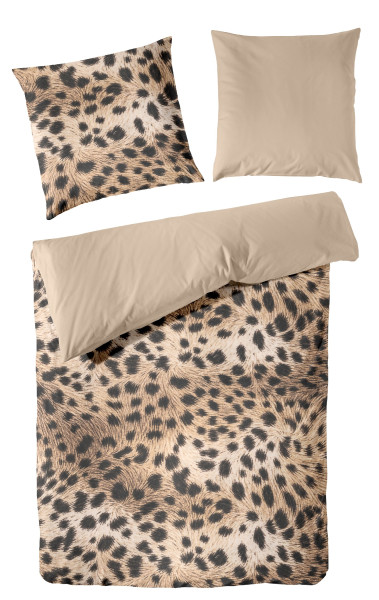 Bettwäsche WILD LEO in mehrfarbig aus Baumwolle