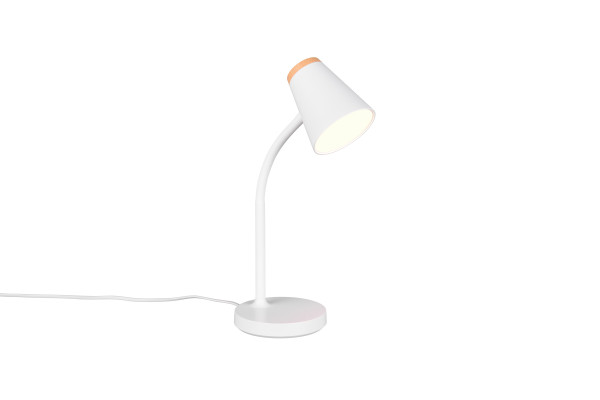 Tischleuchte LED PONGO in weiß aus Kunststoff