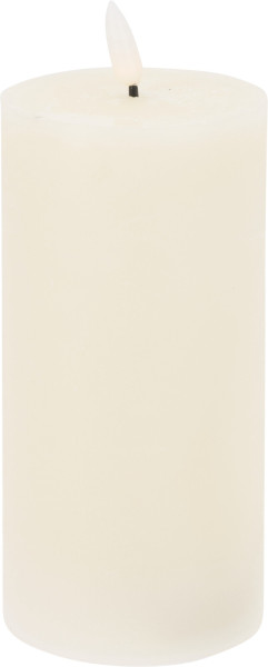Kerze LED IVORY in weiß aus Wachs