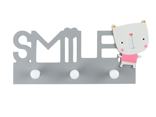 Wandgarderobe SMILE in grau aus MDF