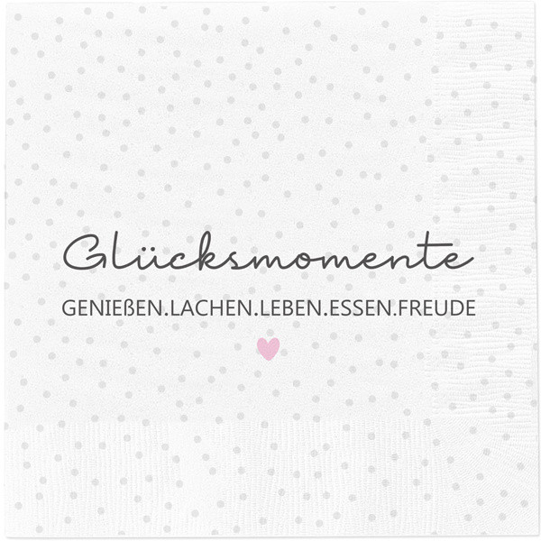 Servietten GLÜCKSMOMENTE in mehrfarbig aus Papier
