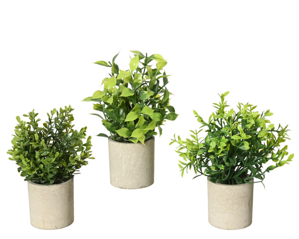 Kunstpflanze MARRY in grün aus Kunststoff