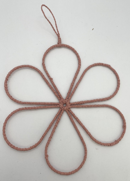 Dekohänger FLOWER in mehrfarbig aus Materialmix