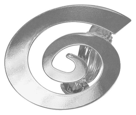 Dekoklammer SPIRALE, 2 Stück in silberfarben aus Metall
