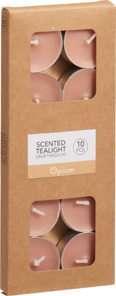 Teelichter-Set in Caramel aus Wachs