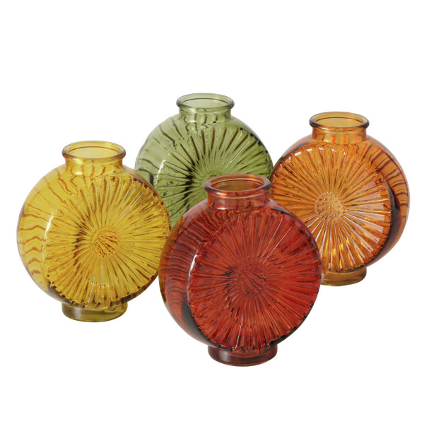 Vase GEBBY in mehrfarbig aus Glas