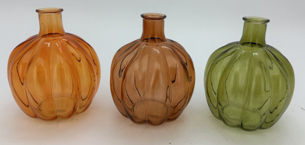 Vase PUMPKIN in mehrfarbig aus Glas