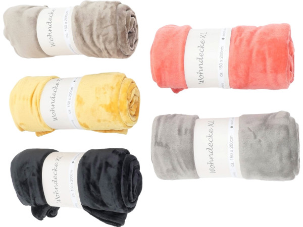 Decke CASUALLY in mehrfarbig aus Polyester