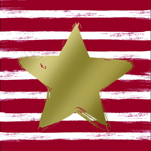 Servietten STAR & STRIPES in rot aus Papier