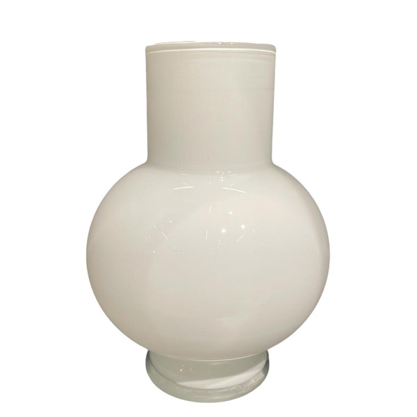 Vase DEBORAH in beige aus Glas