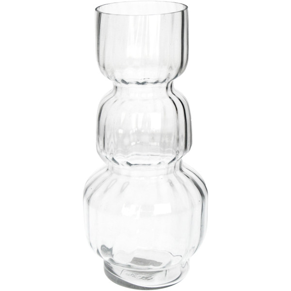 Vase in klar aus Glas
