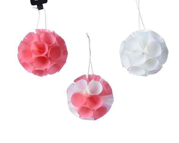 Christbaumschmuck Hänger LAMETTA in mehrfarbig aus Kunststoff