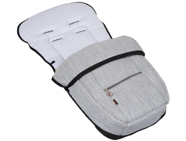 SoWi-Fußsack Cool Linon in hellgrau aus Kunststoff