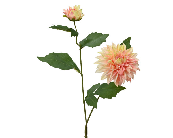 Kunstblume DAHLIE in lachs aus Polyester