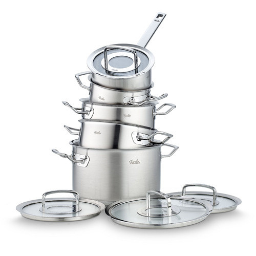 Topfset Profi Collection in silberfarben aus Metall