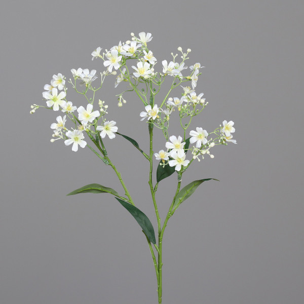 Kunstblume Blütenzweig in creme aus Kunststoff