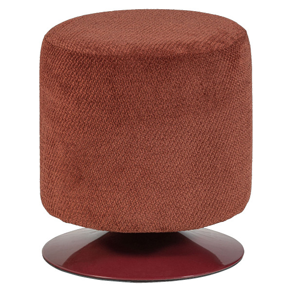 Hocker WOOOD ISLEN in rot aus Stoff