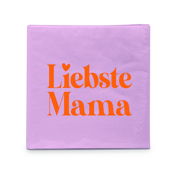 Servietten DESIGN@HOME LIEBSTE MAMA in rose aus Papier