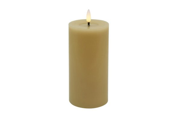 Stumpenkerze LED BASIC in vanille aus Wachs