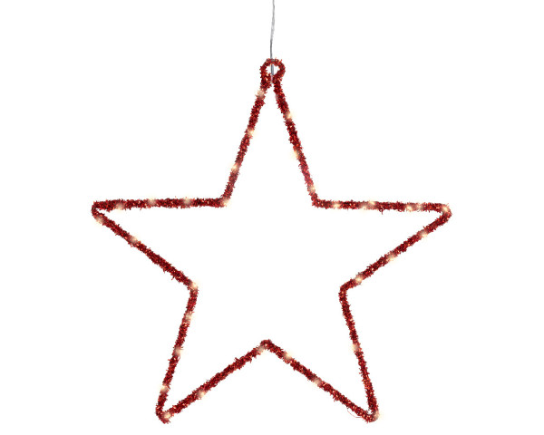 Dekoobjekt LED STERN rot in rot aus Metall