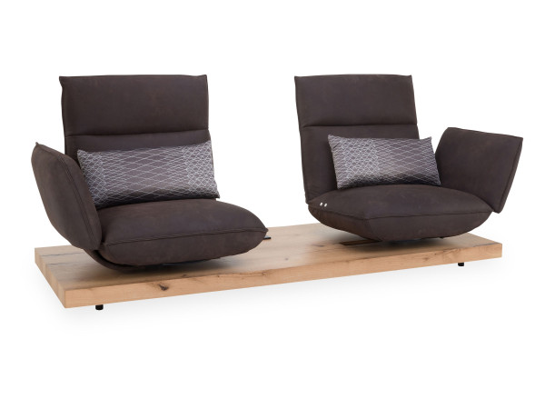Sofa 2 Sitzer KOINOR EXPERIO in Schoko aus Leder