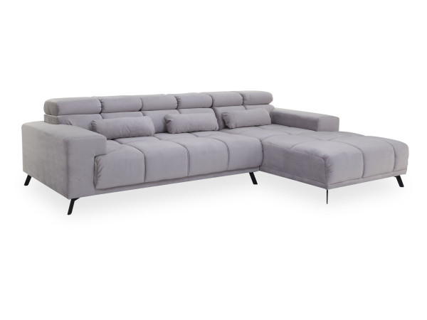 Polsterecke ISABELL in silber 03 aus Stoff