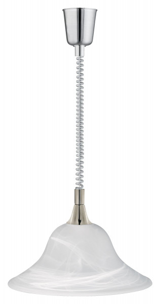 Zug-Pendelleuchte VIOLA in Nickel aus Metall