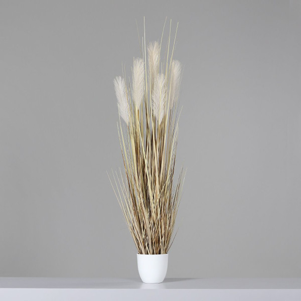 Kunstpflanze GRAS in sand aus Kunststoff