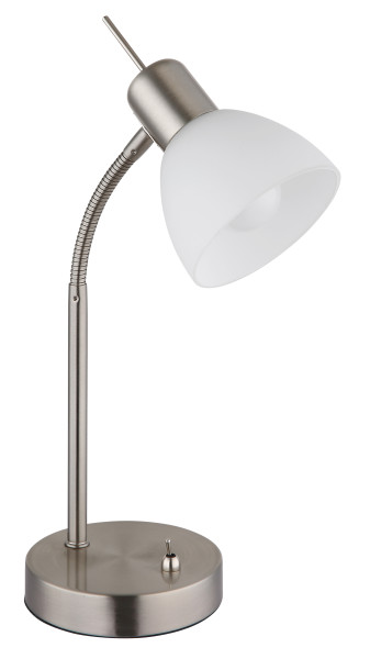 Tischleuchte MALTE in Nickel aus Metall
