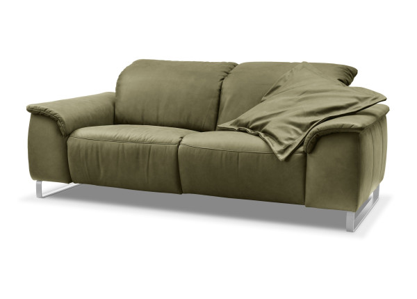 Sofa 2 Sitzer MONDO ATLA in grün aus Leder