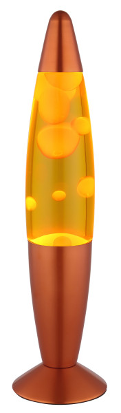 Lavaleuchte LED BUBBLE orange in orange aus Materialmix