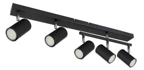 Wand-/Deckenspot ROBBY in schwarz aus Metall