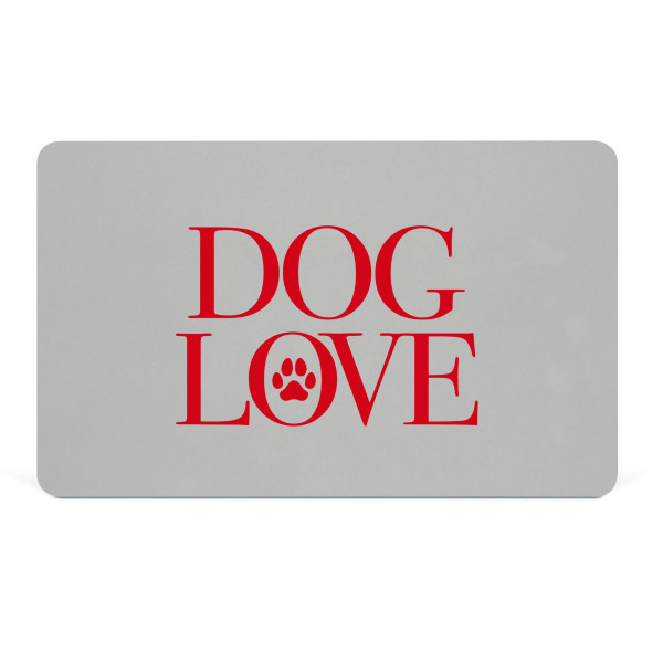 Frühstücksbrett DESIGN@HOME DOG LOVE in lindgrün aus Bone China