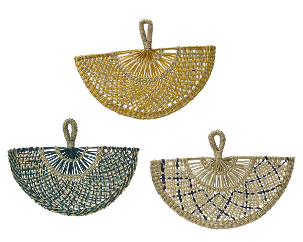 Deko-Fächer in mehrfarbig aus Seegras