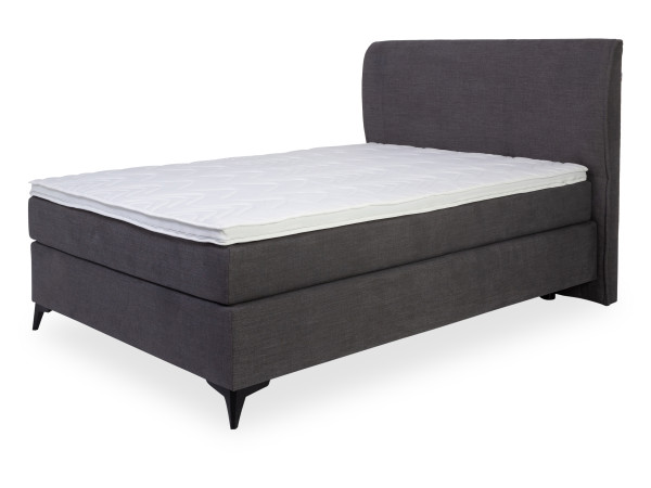 Boxspringbett LIVIN MILANO in dunkelgrau aus Stoff
