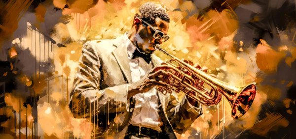 Akustikbild GOLDEN SOUNDS in mehrfarbig aus Materialmix