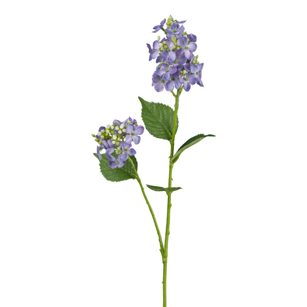Kunstblume Wildhortensie in Flieder aus Kunststoff