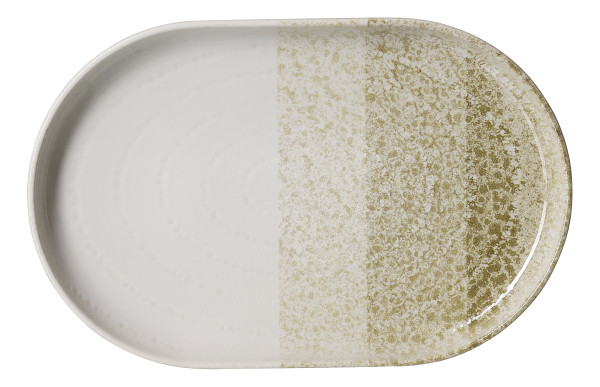 Platte TRIO in creme aus Steinzeug