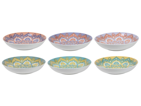 Suppenteller MANDALA in mehrfarbig aus Steinzeug