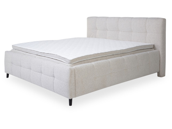 Polsterbett LOVINA in creme aus Stoff