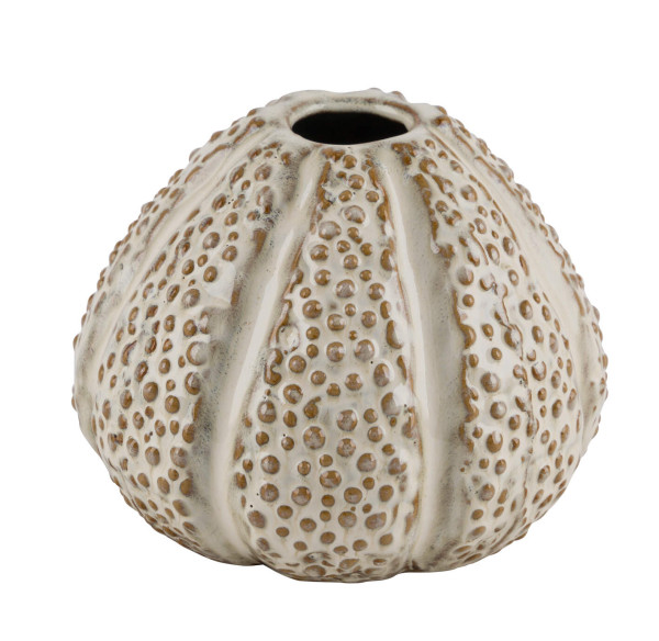 Vase SEEIGEL in beige aus Keramik