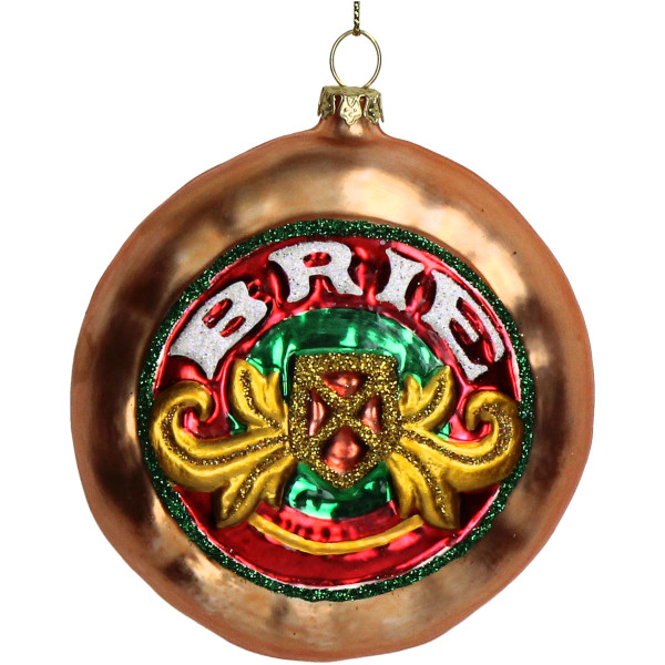 Weihnachtskugel BRIE KÄSE in mehrfarbig aus Glas