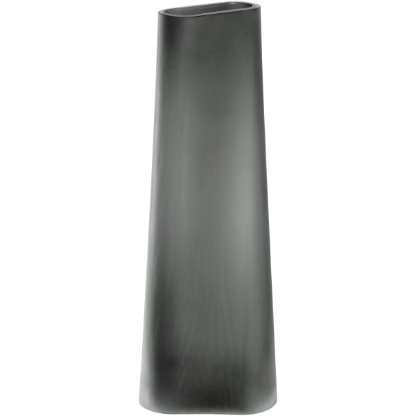 Vase TURNO in grau aus Glas