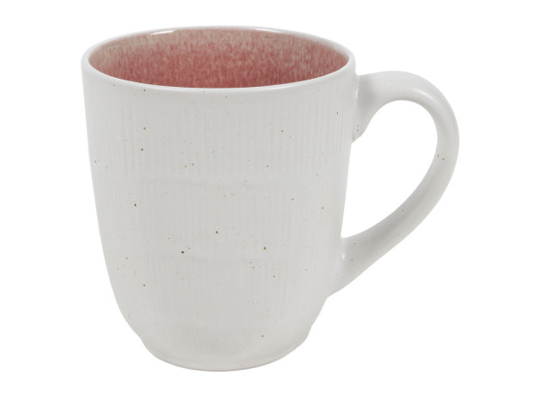 Kaffeebecher MELOS pink in pink aus Steinzeug