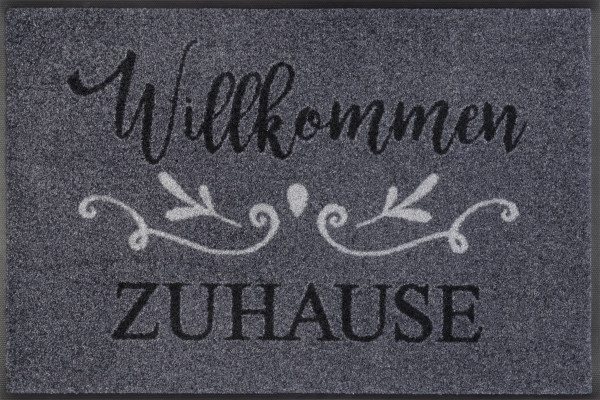 Fußmatte WILLKOMMEN ZUHAUSE in mehrfarbig aus Polyamid
