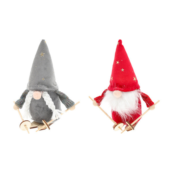 Wichtel SKIERS in mehrfarbig aus Materialmix