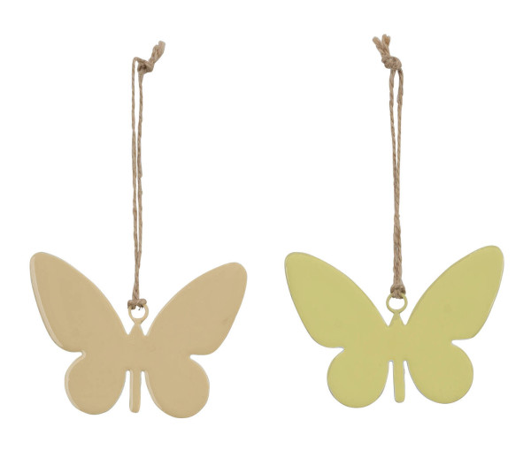 Hänger Schmetterling in gelb aus Metall