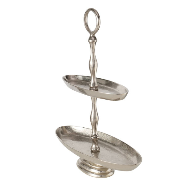 Etagere MILA in silberfarben aus Aluminium